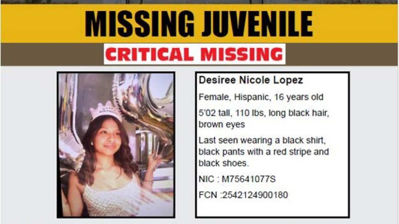 Missing 16-Year-Old Desiree Nicole Lopez Help Find Her in East Los Angeles