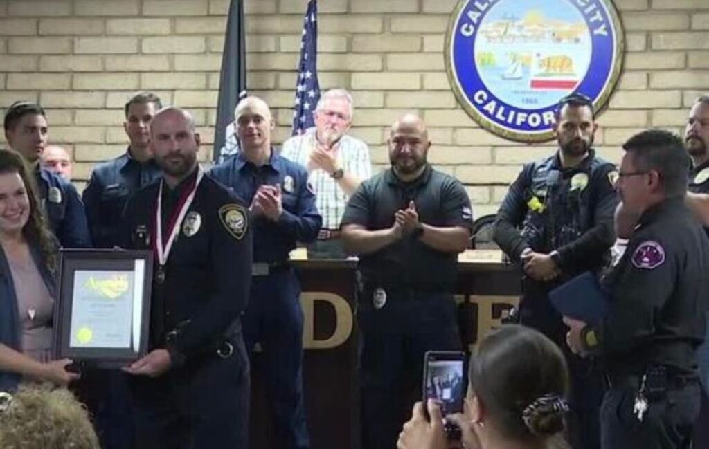 California City Police Officer Commended for Rescuing Infant from Near Drowning