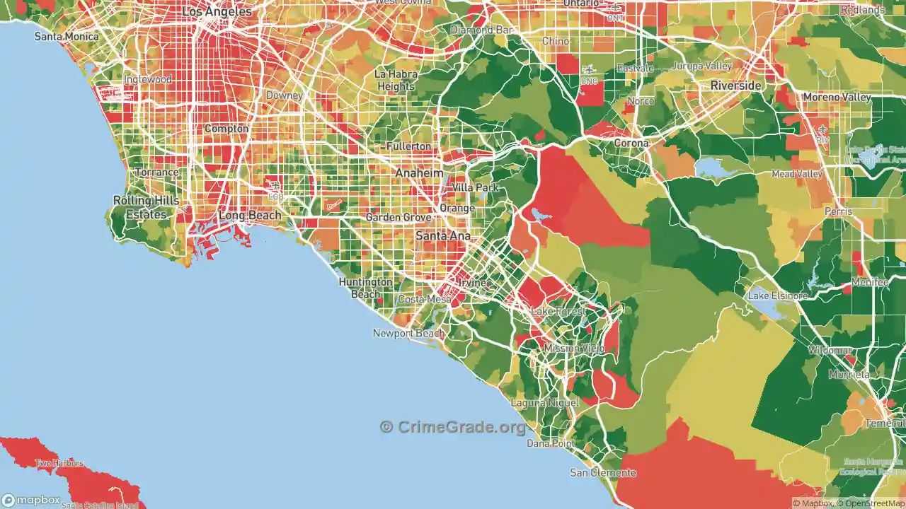 Most Dangerous Neighborhoods in Orange County