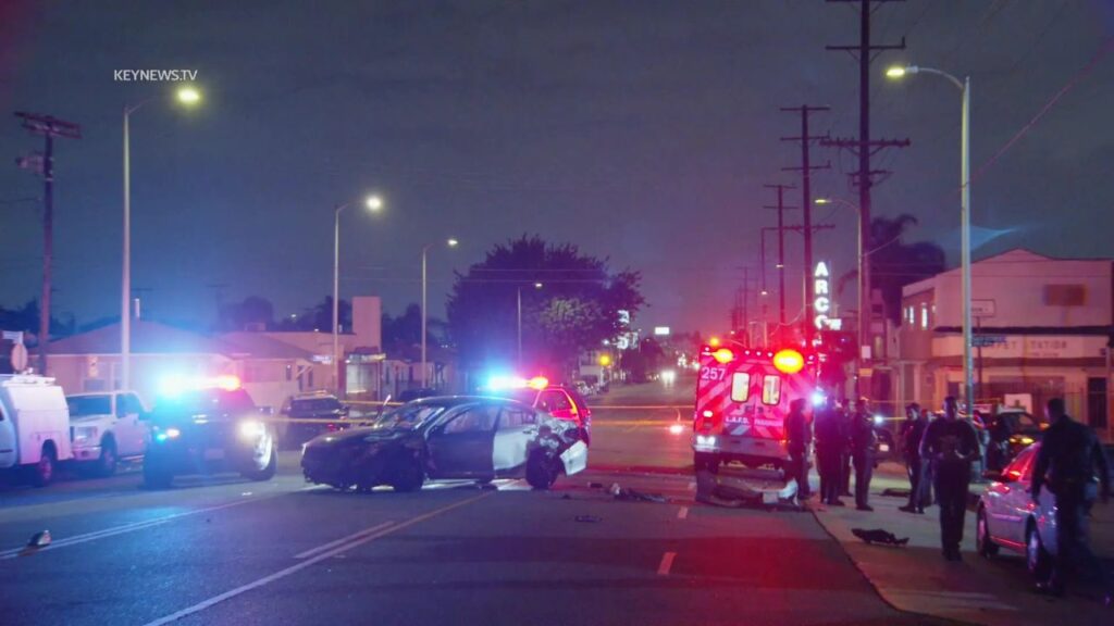 Arrest Made After LAPD Patrol Car Collision in South Los Angeles
