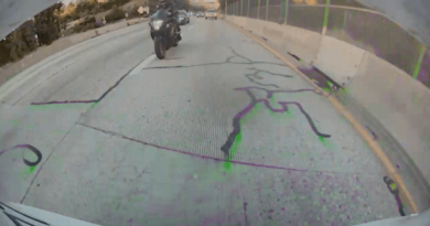 Raging motorcyclist on Southern California freeway caught on Tesla’s cameras