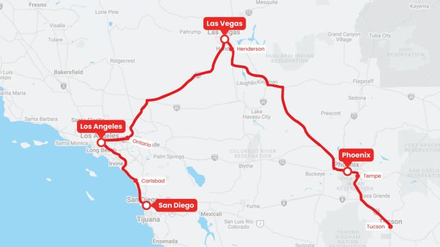 Daily Shuttle Between L.A., Las Vegas, and Phoenix Set to Begin in 2026